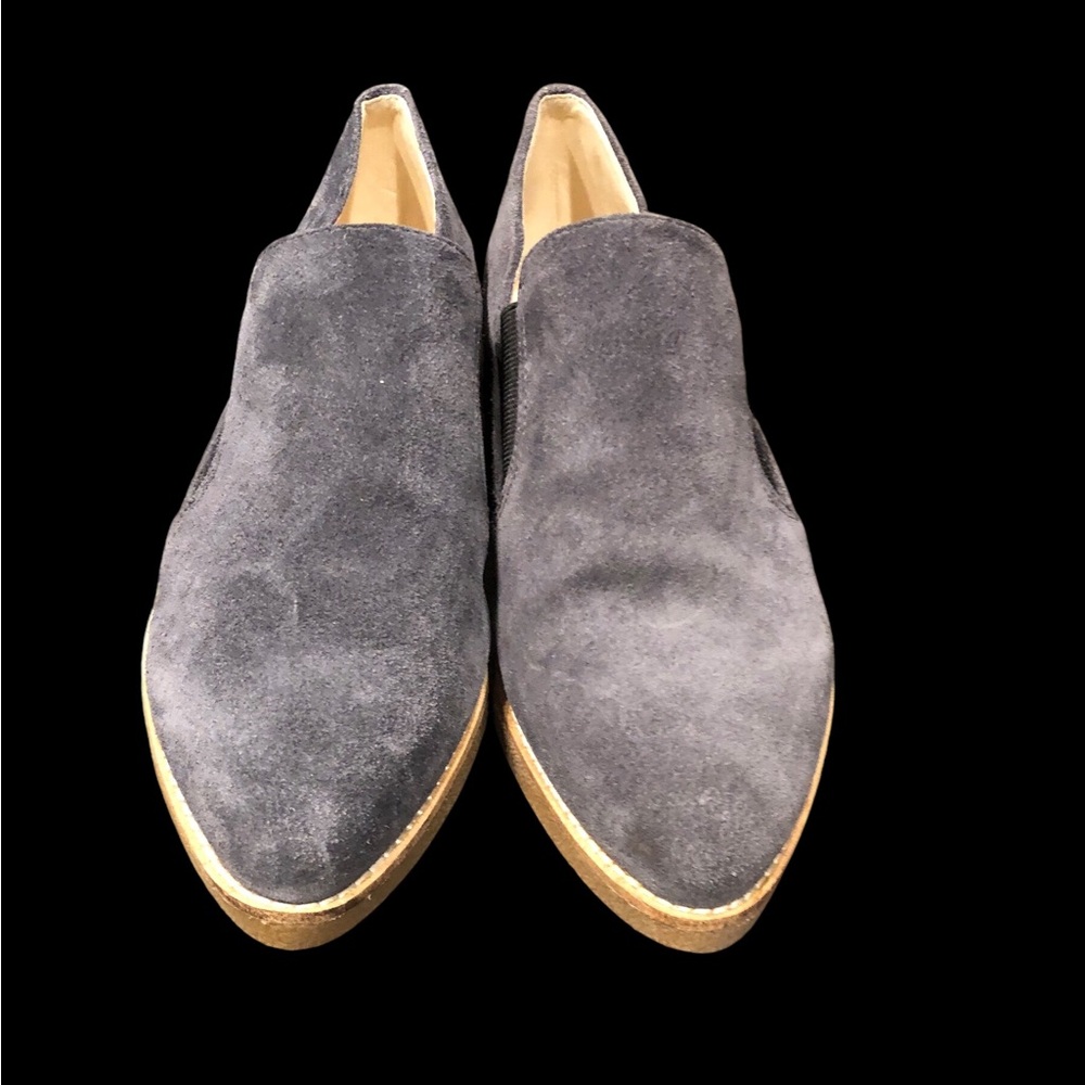 Nine West 7 M Womens Gray Suede Quinko Slip-on Flats